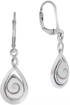 ZEEme Ohrh&auml;nger Sterlingsilber 925 wei&szlig;e Muschel (342230018-1)
