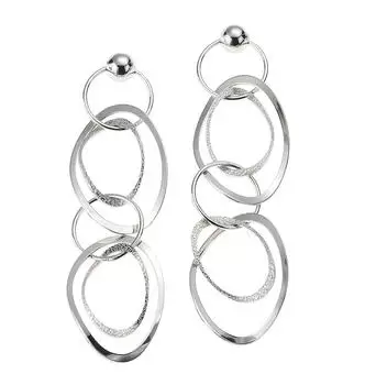ZEEme Ohrh&auml;nger 925 Sterlingsilber rhodiniert 60mm (213220051)