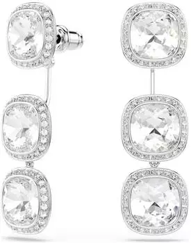 Swarovski Una Angelic Ohrstecker mit Ear-Jackets, Cushion Cut, wei&szlig;, rhodiniert (5754342)