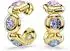 Swarovski Gema Creolen-Ohrringe, Mixed Cut, mehrfarbig, vergoldet (5737444)