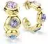 Swarovski Gema Creolen-Ohrringe, Mixed Cut, mehrfarbig, vergoldet (5737444)
