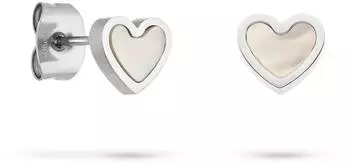 s.Oliver Pearl Heart Ohrstecker Herz, Perlmutt, Edelstahl (30782444)