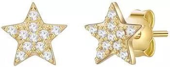 Glanzstücke München Ohrstecker Stern Sterling Silber gelbgold Zirkonia (500802390)