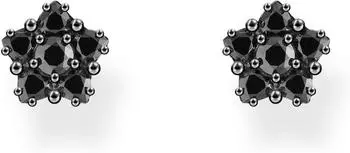 Thomas Sabo Heritage Black and Cross Ohrstecker, 925er Silber, Zirkonia, schwarz (H2297-643-11)