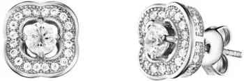 Julie Julsen Ohrstecker Bl&uuml;te 925 Silber rhodiniert Zirkonia wei&szlig; (148220023)