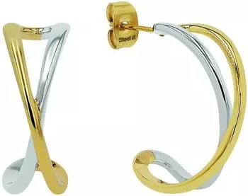 Amor Creolen Edelstahl bicolor Damen, 2,2cm (2039985)