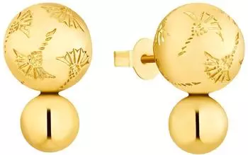 Joop! Ohrstecker Damen, Edelstahl, gelbgoldfarben (2035026)