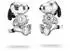 Thomas Sabo Snoopy Ohrstecker weiße Zirkonia, Damen (H2348-691-14)