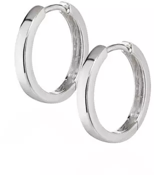 NKlaus Klapp-Creolen quadratisch gerundet 925 Sterlingsilber 17mm (1913)