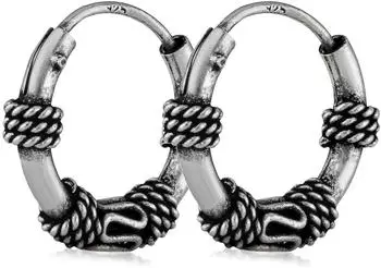 NKlaus Keltische Creolen 925 Silber 14mm (3006)