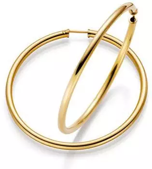 Schmuck Krone Creolen rund 52x3mm, 585 Gelbgold (30517)