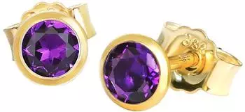 NKlaus Ohrstecker Amethyst Gelbgold 333 4,0mm (7998)