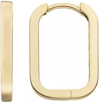 Schmuck Krone Creolen 333 Gelbgold, flach oval glänzend, 18,9x2,3mm (25299)