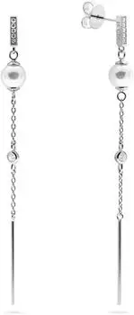 Jette Ohrh&auml;nger PEARL silber/wei&szlig; (89230133)