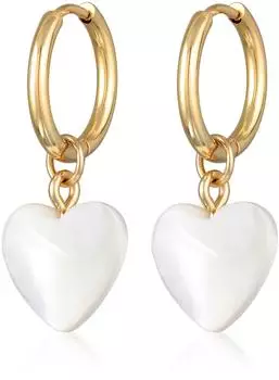 Elli Creolen Herz Muschel Anhänger goldfarben (NF0975E-1A)