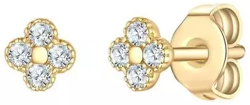 Glanzstücke München Ohrstecker Sterling Silber, gelbgold, Zirkonia weiß (32270268)