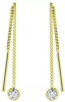 Amor Ohrhänger Damen Gelbgold 375 mit Zirkonia (2013812)