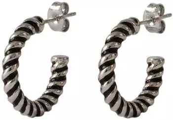 PURELEI Twirl Ohrringe Edelstahl schwarz/silber (32187221)