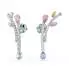 Swarovski Ariana Grande x Swarovski Drop-Ohrhänger, verschiedene Schliffe, mehrfarbig, rhodiniert (5737426)