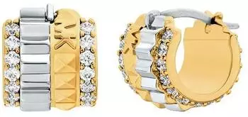 Michael Kors Lexington Huggie Creolen 2-Tone mit Zirkonia
