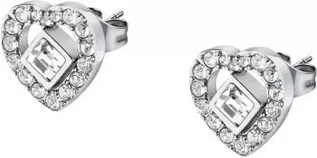 Karl Lagerfeld Ohrhänger Crystals Edelstahl, silber, Damen (KLBJX35)