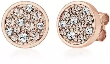Elli Ohrstecker Kreis mit Kristallen, rosegold, Damen, 925 Silber (73741917-0)