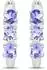 Vira Jewels Creolen 925 Silber rhodiniert mit Tansanit violett (147210001-4)
