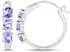 Vira Jewels Creolen 925 Silber rhodiniert mit Tansanit violett (147210001-4)
