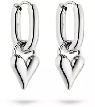 Tamaris Edgy Heart Ohrstecker Edelstahl, Damen (TJ-0827-E-28)
