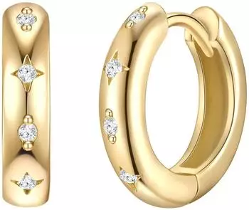 Glanzstücke München Creolen 925 Sterling Silber gelbgold mit Zirkonia (50083202)