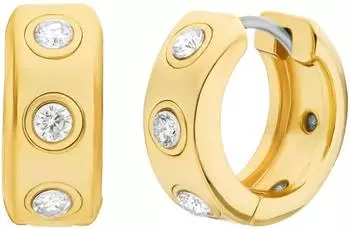 Michael Kors Kors Brilliance Creolen Damen, Metall, Zirkonia, gold (MKJ8652710)