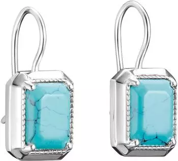 Thomas Sabo Elyndra Ohrringe Oktagon t&uuml;rkisfarben Silber (H2339-404-17)
