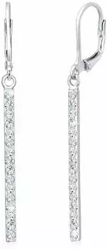 Elli Ohrh&auml;nger Stab lang Sterlingsilber mit Swarovski-Kristallen (310872717)