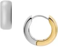 Paar Creolen FOSSIL "Schmuck Geschenk Edelstahl ELLIS", gold (gelbgoldfarben,