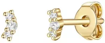 Glanzstücke München Damen Ohrstecker 925/- Sterling Silber gelbgold