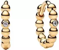 Pandora 264823C01 Damen-Ohrringe Goldfarben Huggies mit Kugeln