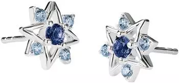 Thomas Sabo Midnight Sky Ohrstecker Stern, silber, blau, Damen (H2380-166-1)