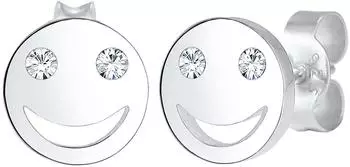 Elli Ohrstecker Smiling Face Sterlingsilber 925 mit Swarovski-Kristallen (301570317)