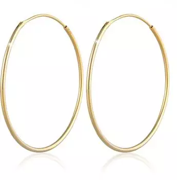 Elli Creolen Rund Basic 925 Sterlingsilber vergoldet (16595324-0)