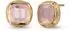 Haze & Glory Ohrstecker Quadrat Quarz rosa, 925 Sterlingsilber, vergoldet (17205005-13)