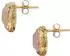 Haze & Glory Ohrstecker Quadrat Quarz rosa, 925 Sterlingsilber, vergoldet (17205005-13)