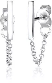 Elli Geo Basic Trend Ohrh&auml;nger mit Kette 925 Sterlingsilber (0304932417)