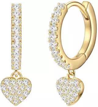Glanzstücke München Creolen Herz Sterling Silber gelbgold mit Zirkonia (50083185)