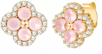 luluandjane Ohrstecker goldgelb, pink, transparent (32277260)