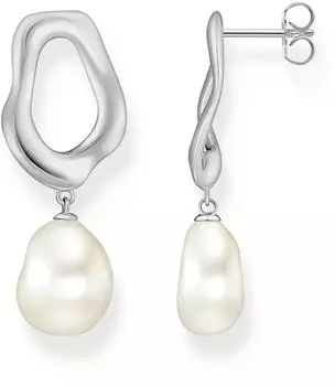 Thomas Sabo Natural Beauty Ohrringe mit Perle, Silber, Damen (H2322-082-14)