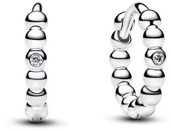 Pandora Huggie-Ohrringe mit Kugeln, Sterling-Silber, Zirkonia (294823C01)
