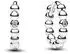 Pandora Huggie-Ohrringe mit Kugeln, Sterling-Silber, Zirkonia (294823C01)