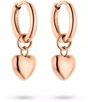 Tamaris Tiny Steel Heart Creolen Edelstahl, rosegold (TJ-0839-E-19)
