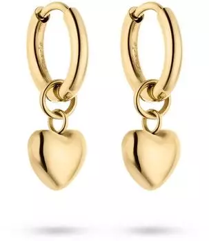 Tamaris Creolen Tiny Steel Heart Edelstahl, gold (TJ-0838-E-19)