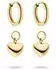 Tamaris Creolen Tiny Steel Heart Edelstahl, gold (TJ-0838-E-19)